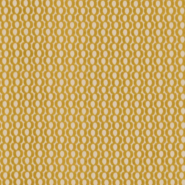 Bulbille Fabric - Safran by yellow spotted jacquard fabric from Camengo