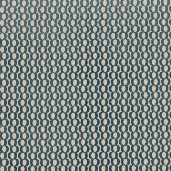 Bulbille Fabric - Petrolle by blue spotted jacquard fabric from Camengo