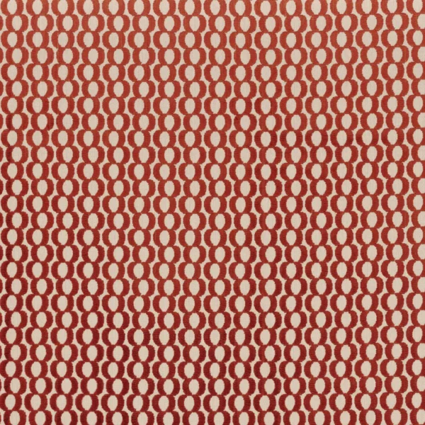 Bulbille Fabric - Birique by red spotted jacquard fabric from Camengo