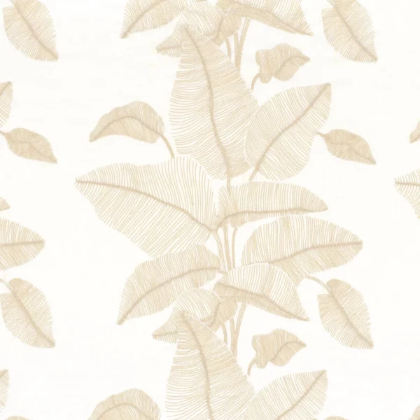 Botanique Cam Fabric - Nacre by neutral botanical embroideried fabric from Camengo