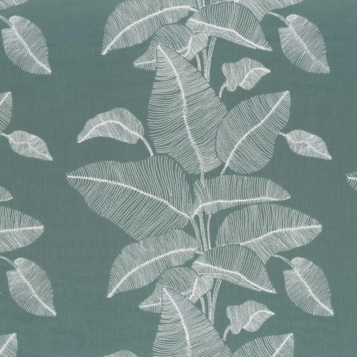 blue botanical embroideried fabric from Camengo