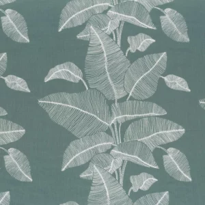 blue botanical embroideried fabric from Camengo