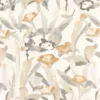 neutral botanical voile-sheer fabric from Camengo