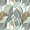 green botanical embroideried fabric from Camengo