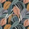 multicolour botanical embroideried fabric from Camengo