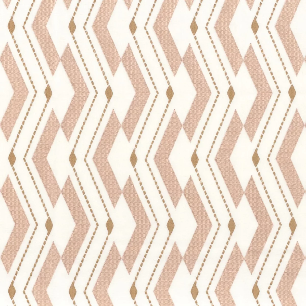 pink striped embroideried fabric from Camengo