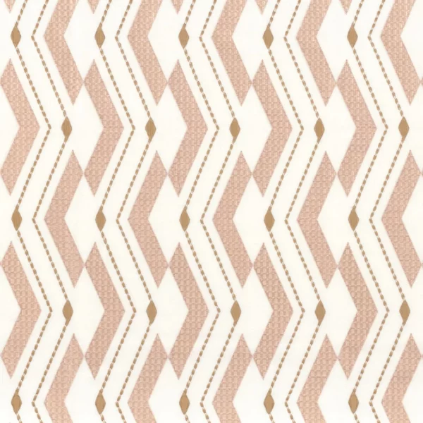 Incas Fabric - Nude by pink striped embroideried fabric from Camengo