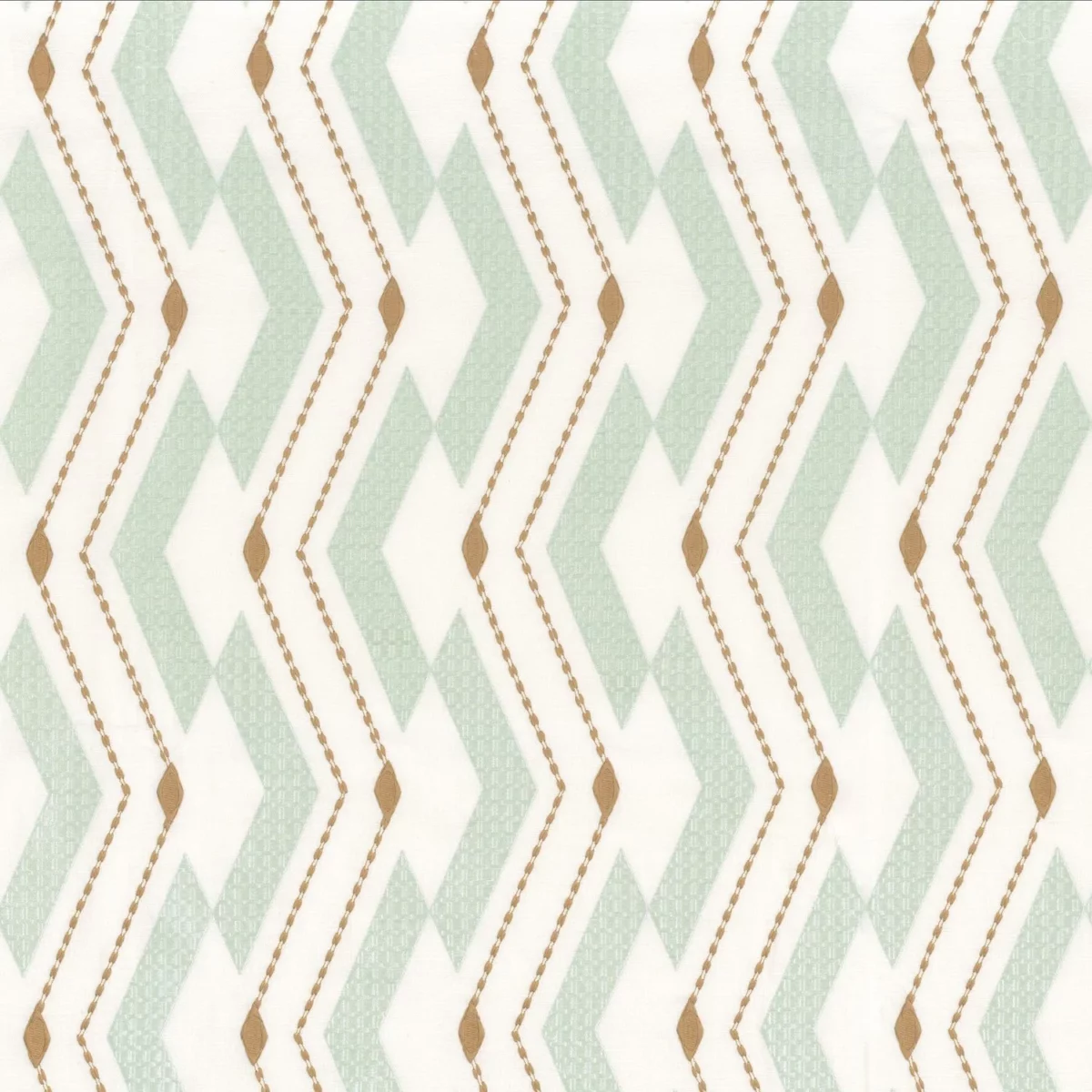 blue striped embroideried fabric from Camengo