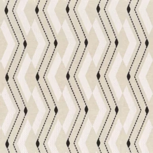 black-grey striped embroideried fabric from Camengo