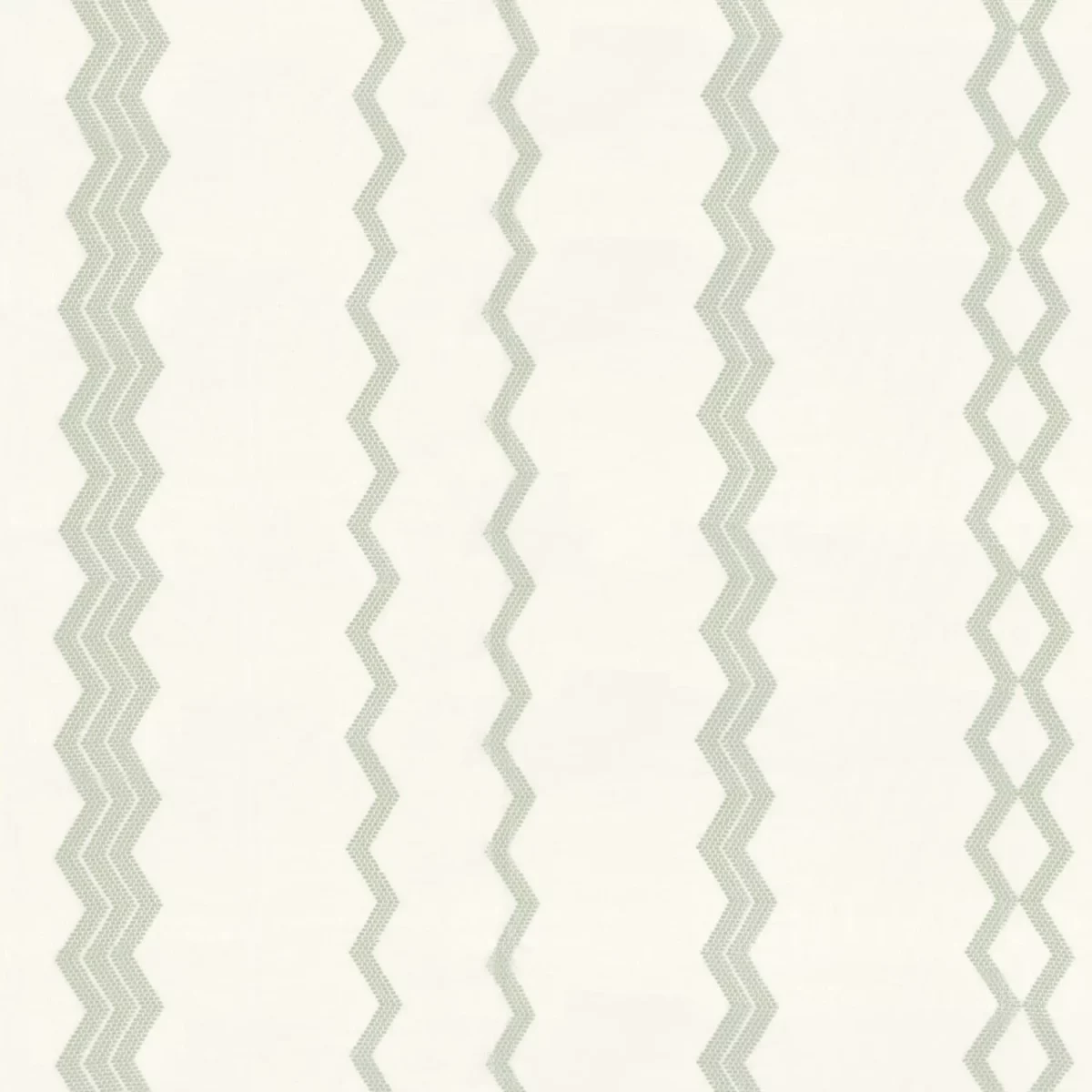 Azteque Fabric - Celadon by blue striped embroideried fabric from Camengo