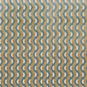 blue striped velvet-chenille fabric from Camengo