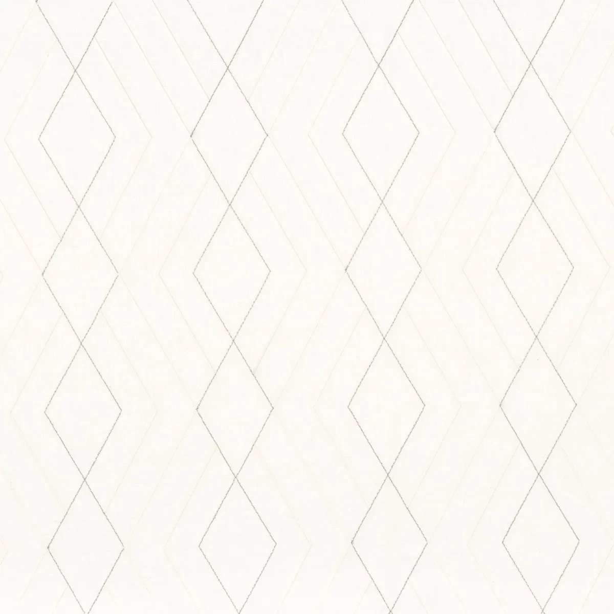 Condor Fabric - Blanc by white geometric embroideried fabric from Camengo
