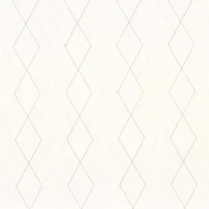 white geometric embroideried fabric from Camengo