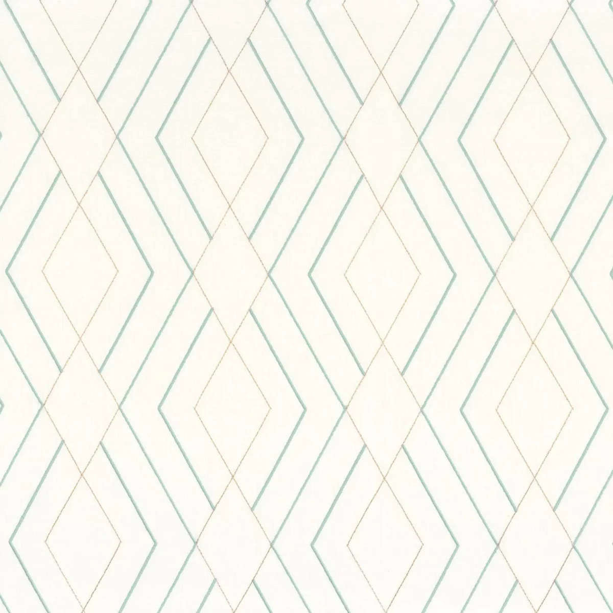 Condor Fabric - Celadon by blue geometric embroideried fabric from Camengo