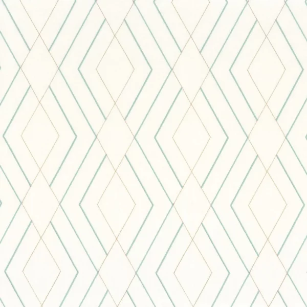 Condor Fabric - Celadon by blue geometric embroideried fabric from Camengo