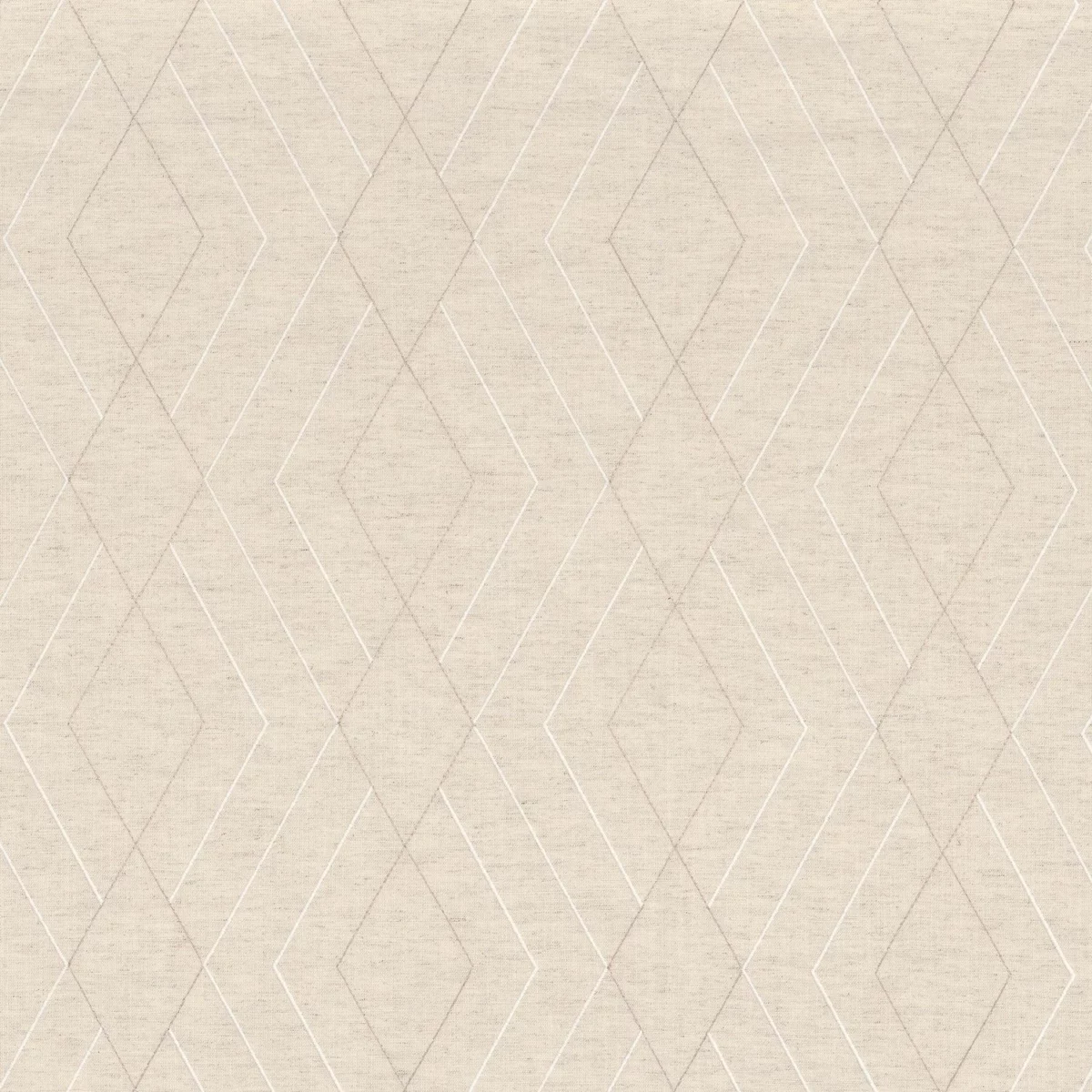 neutral geometric embroideried fabric from Camengo