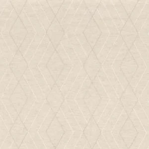 neutral geometric embroideried fabric from Camengo