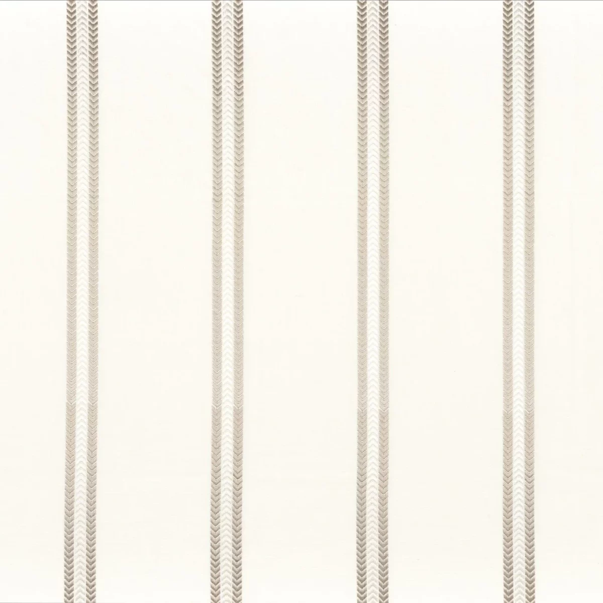 Lima Fabric - Lin by white striped embroideried fabric from Camengo