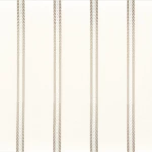 white striped embroideried fabric from Camengo