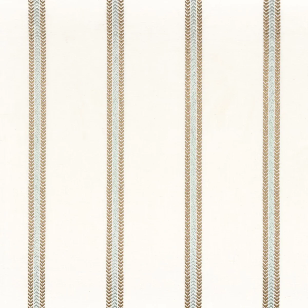 Lima Fabric - Celadon by blue striped embroideried fabric from Camengo