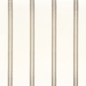 blue striped embroideried fabric from Camengo