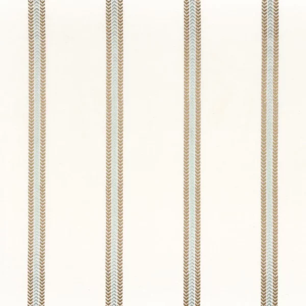 Lima Fabric - Celadon by blue striped embroideried fabric from Camengo