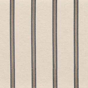 blue striped embroideried fabric from Camengo