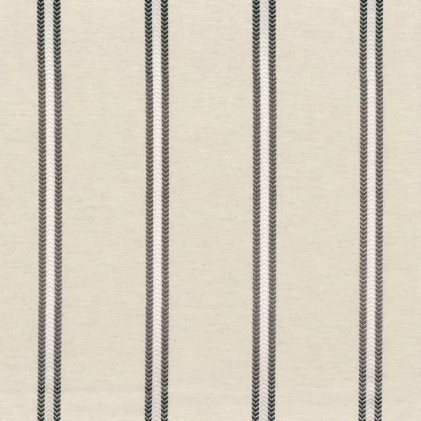 black-grey striped embroideried fabric from Camengo