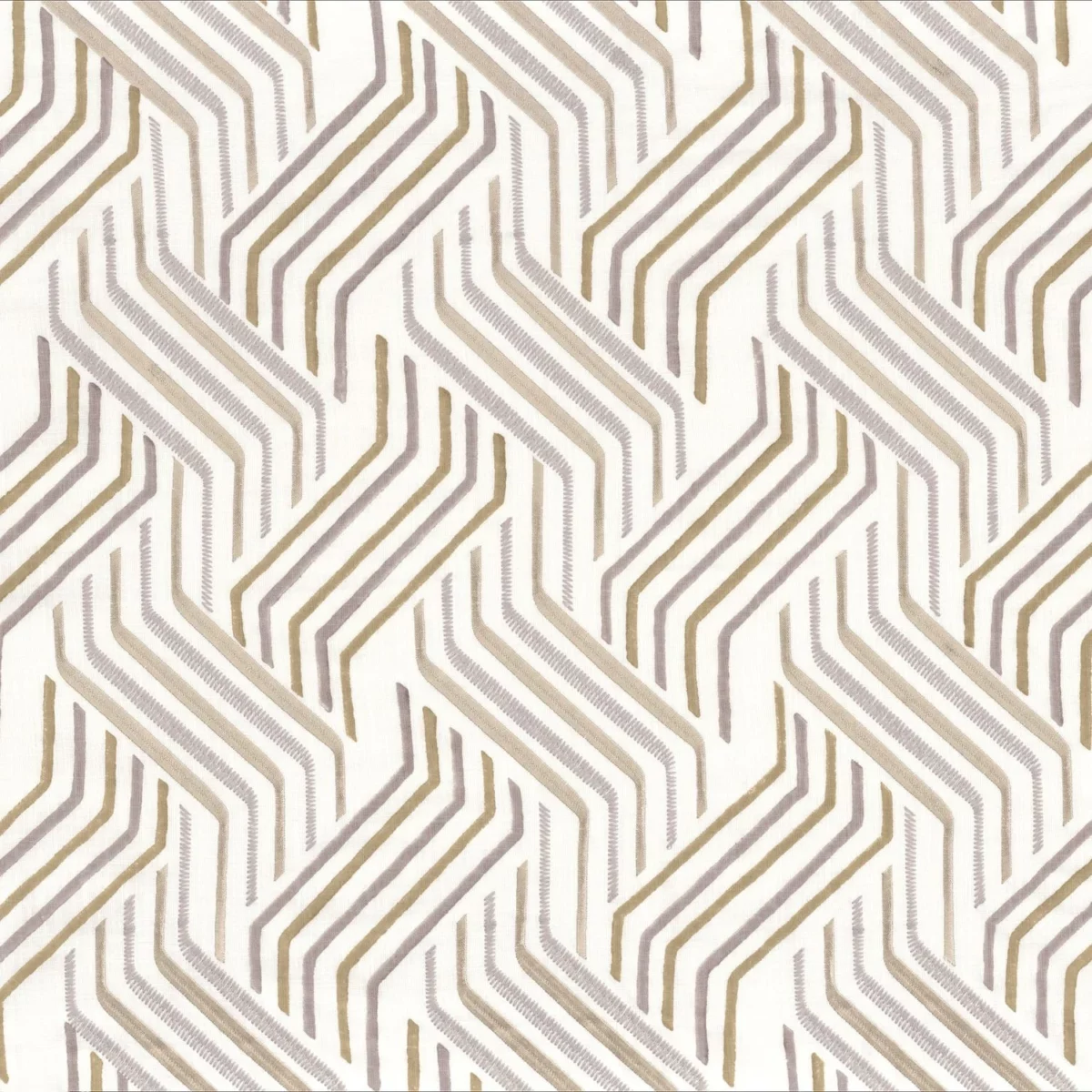 Cuzco Fabric - Lin by neutral retro embroideried fabric from Camengo