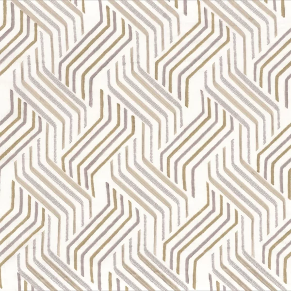 Cuzco Fabric - Lin by neutral retro embroideried fabric from Camengo