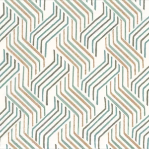 blue retro embroideried fabric from Camengo