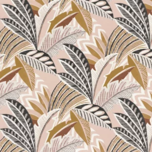 pink botanical printed fabric from Camengo