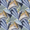 purple botanical printed fabric from Camengo