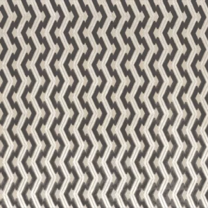 black-grey striped velvet-chenille fabric from Camengo