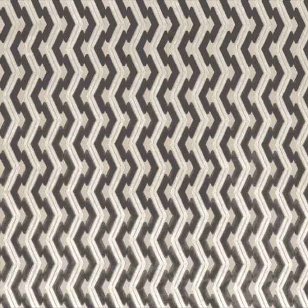 Incas Velvet Fabric - Anthracite by black-grey striped velvet-chenille fabric from Camengo