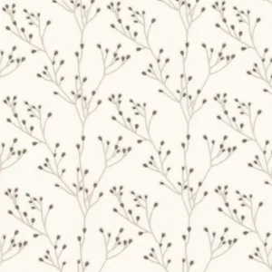 neutral botanical embroideried fabric from Camengo