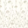 neutral botanical embroideried fabric from Camengo