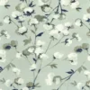 green botanical cotton fabric from Camengo