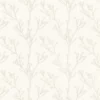 white botanical embroideried fabric from Camengo