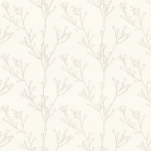 white botanical embroideried fabric from Camengo