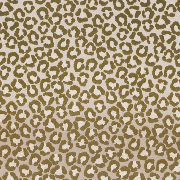Felin Fabric - Olive by green spotted jacquard fabric from Camengo