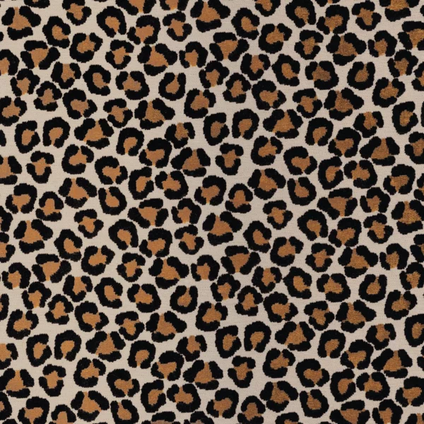 Felin Fabric - Leo by orange spotted jacquard fabric from Camengo
