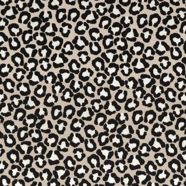 Felin Fabric - Black & White by black-grey spotted jacquard fabric from Camengo