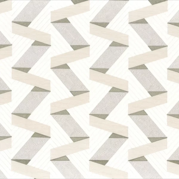 Bilbao Fabric - Beige by neutral retro embroideried fabric from Camengo
