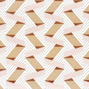 orange retro embroideried fabric from Camengo