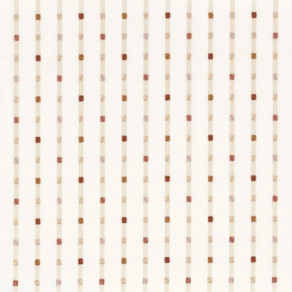 Alhondiga Fabric - Nude by red striped embroideried fabric from Camengo