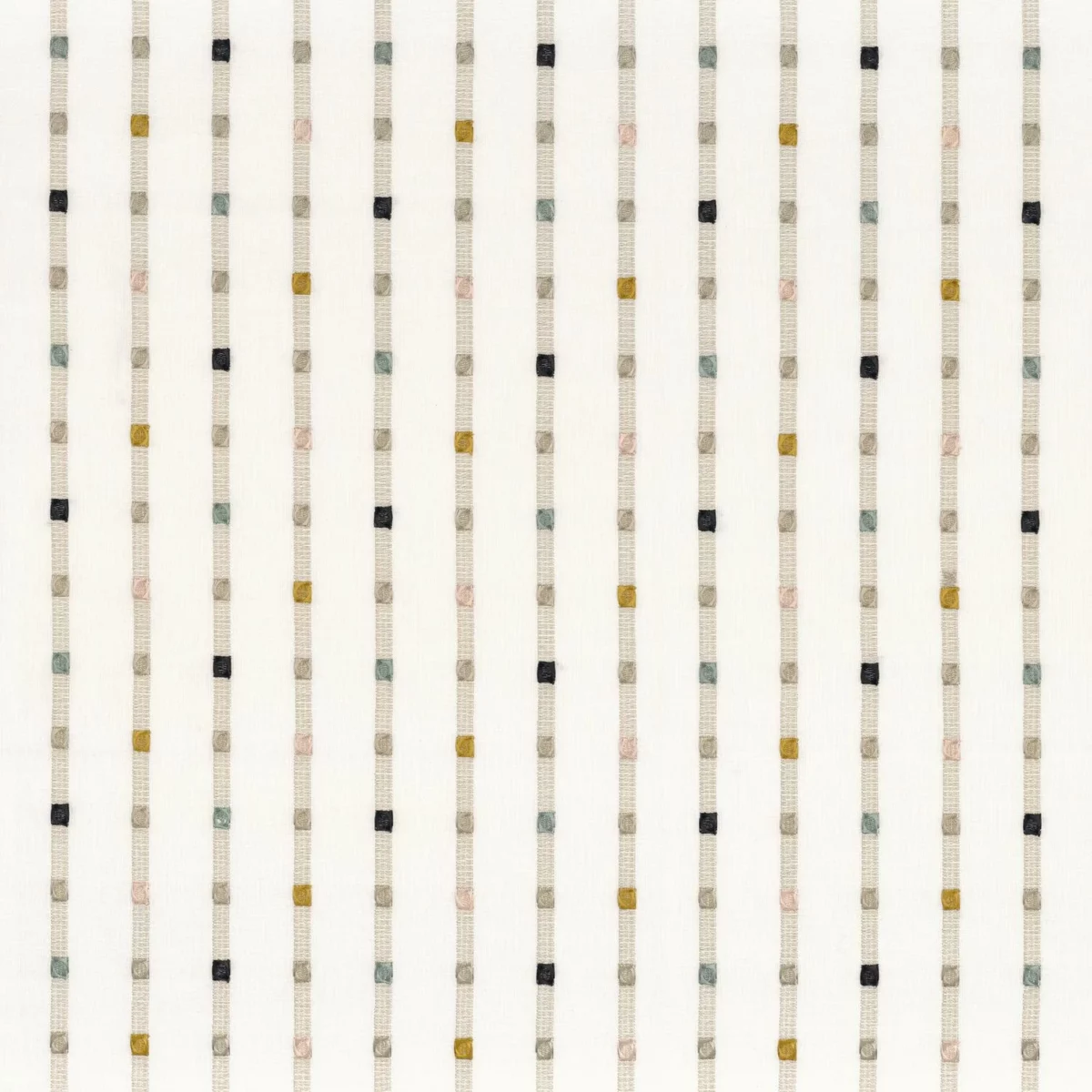 multicolour striped embroideried fabric from Camengo