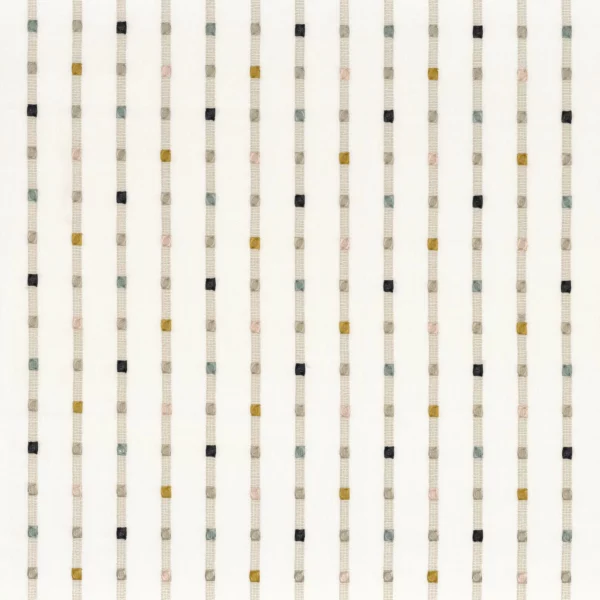 Alhondiga Fabric - Laune by multicolour striped embroideried fabric from Camengo
