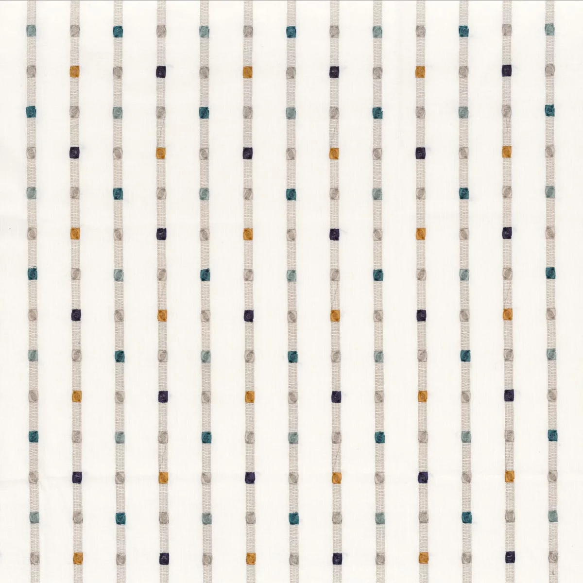 multicolour striped embroideried fabric from Camengo
