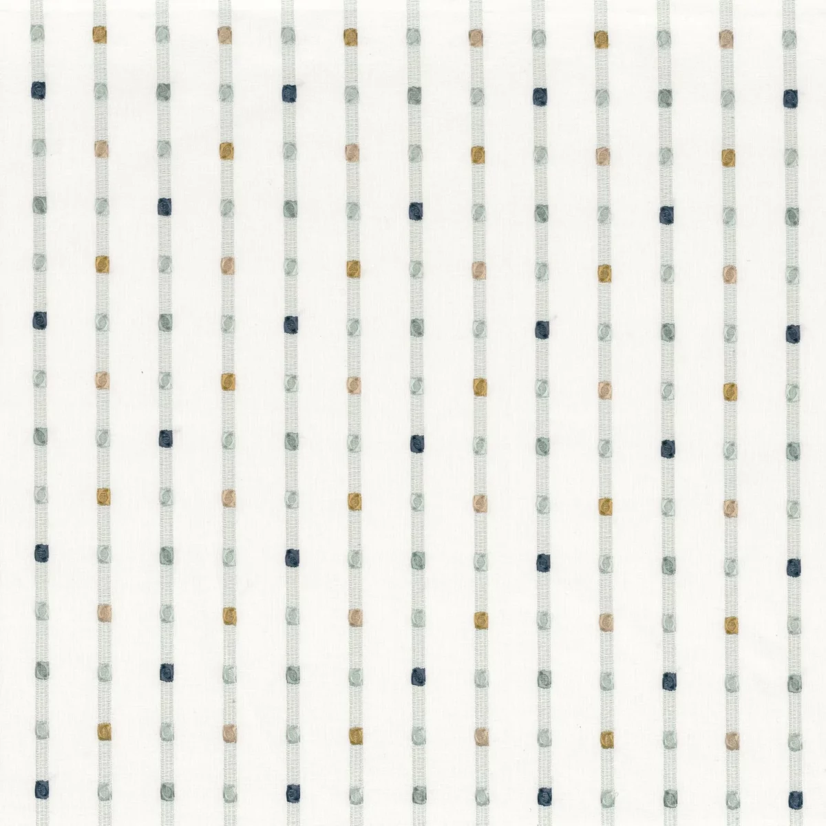 blue striped embroideried fabric from Camengo
